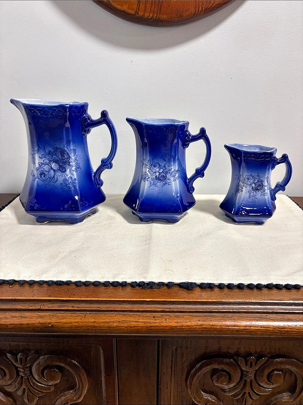 1950’s Blue Floral Pitcher Set